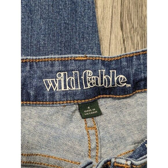 (3/$35) Wild Fable Size 4 Distressed High Rise Skinny Cropped Denim Blue Jeans - Picture 4 of 11
